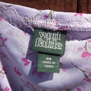 Wild Fable Purple Floral Asymmetrical Dress